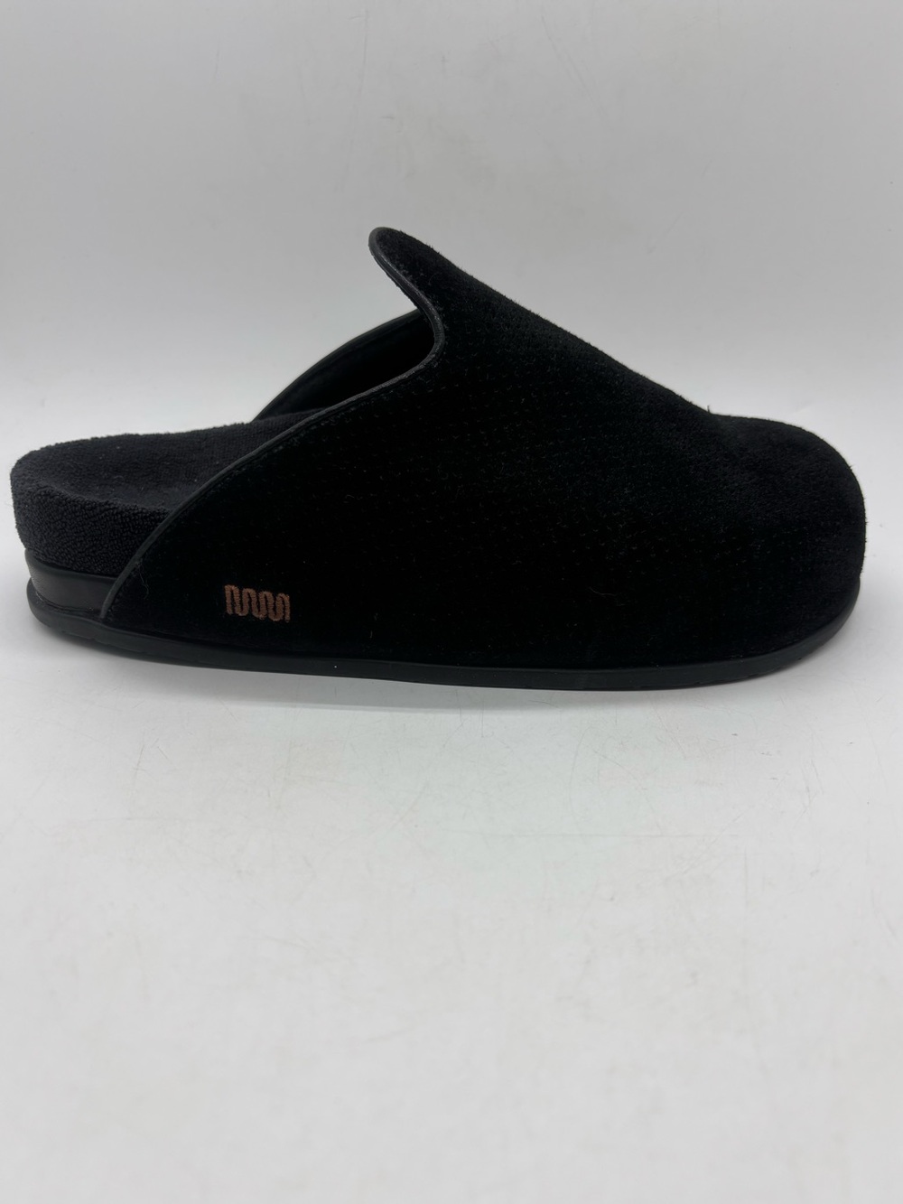 Commbi Noir Burro Black Suede Mule Clog Unisex Women’s 5 Men’s 3 EU 35.5